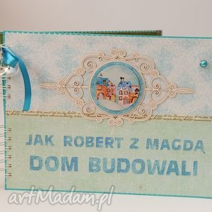 handmade scrapbooking albumy wyjątkowy album z budowy domu w pudełku