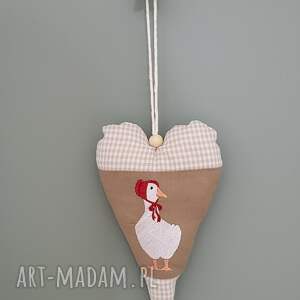 SERCE ZAWIESZKA Z HAFTEM, haftowane, wielkanoc, dekoracja