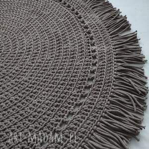 my hilo dywan boho ze sznurka bawełnianego 120 cm handmade szydełko, rękodzieło
