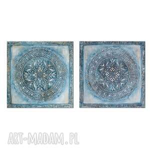 mandala 4, komplet dwóch obrazów ręcznie malowanych