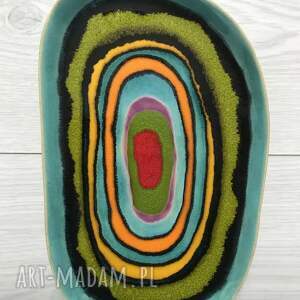 ceramika ana energetyczny dekoracyjny talerzyk, prezent urodzinowy, kolorowy