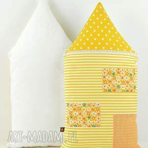 poduszka dekoracyjna dla dziecka wałek 30x55cm - domek przytulanka prezent