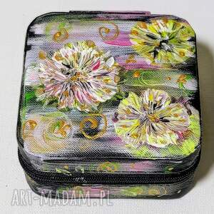 pudełka szkatułka na biżuterę, kwiatowy wzór unikat