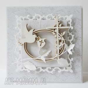 chrzest w bieli - Scrapbooking kartki