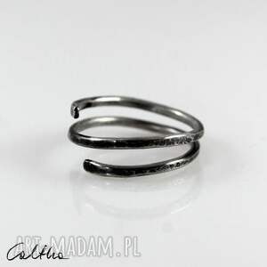caltha wężyk - srebrny pierścionek rozm 12 2109-21, słowiańska biżuteria