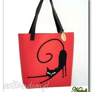 handmade torebki bardzo duża czerwona, XXL minimalistyczna torebka z aplikacją 3d