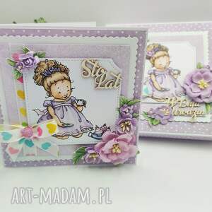 kartka urodzinowa dla dziewczynki z pudełkiem - sto lat, scrapbooking