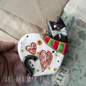 w ceramika, kot, serce