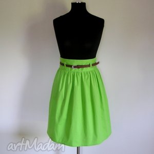 green skirt 38/40 spódnica, zieleń bawełna, wiosna lato