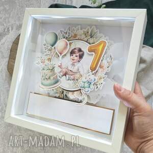 wyjątkowa ramka na roczek, chrzest, prezent dla dziecka, 3d, jak podarować
