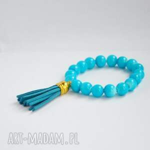 ręcznie zrobione bracelet by sis: błękitny chwost w koralach