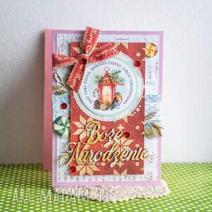 Maly Koziolek: kartka świąteczna - boże narodzenie, scrapbooking, wesoła, ręcznie