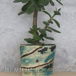 osłonka na doniczkę doniczka ceramiczna, handmade