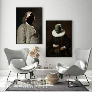 Zestaw 2 plakatów Sztuka - format 40x50 cm Vintage plakat, plakaty