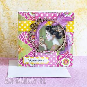 handmade scrapbooking kartki kartka uniwersalna - żyj po swojemu