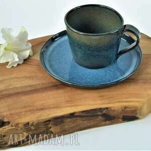 ręcznie zrobione ceramika ręcznie lepiony kubek ceramiczny z talerzykiem