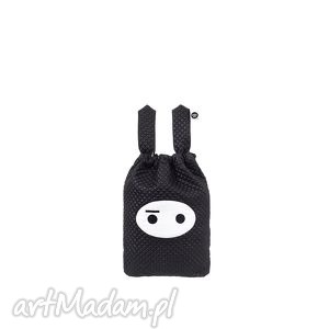 handmade black funny bunny bag