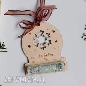 handmade pomysły na upominki świąteczne zawieszka na banknot