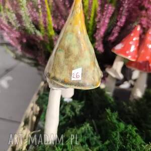 Ceramiczny grzybek do doniczki - dekoracja handmade