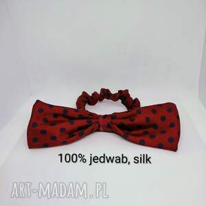 ozdoby do włosów jedwabna gumka scrunchie z kokardą, jedwabny dodatek, jedwabne