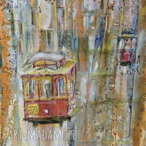 ewamosciszko obraz akrylowy the cable car, san francisco