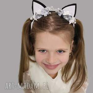 pomysł na świąteczne prezenty Opaska na głowę z uszkami kota