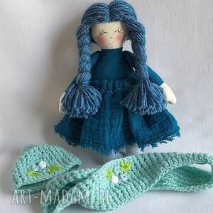 handmade lalki niebieska laleczka ewunia