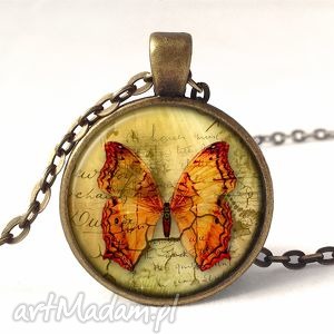 egginegg popękane piękno - medalion z łańcuszkiem, motyle motyl cracle
