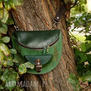 Skórzana Nerka LEŚNE LICHO Ptasie Radio, ptaki, drzewo, obraz