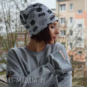 czapka unisex batman szara ciepła beanie, prezent