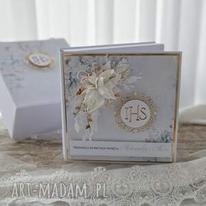 kartka na pierwszą komunię świętą w formie księgi 3d, komunia prezent