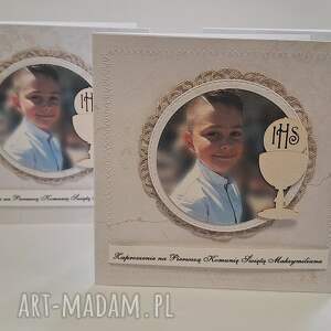 ZAPROSZENIA I KOMUNIA ŚWIĘTA ZE ZDJĘCIEM