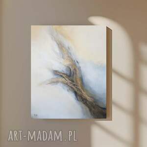 Każda chwila jest teraz - obraz akrylowy 60 x 50 cm z złotymi akcentami