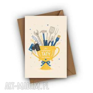 kartka na dzień taty - puchar dla taty