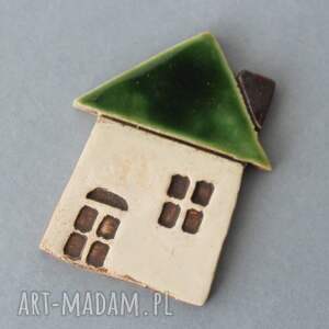 handmade magnesy domek - magnes ceramiczny