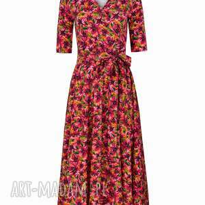 sukienki sukienka kopertowa | atencja akwarelowe kwiaty