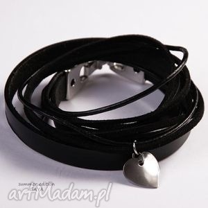 handmade podwójna z sercem black