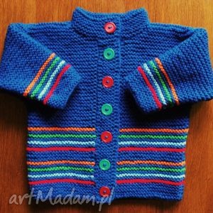 handmade sweterek" pasiasty kubraczek"gratis! czapeczka