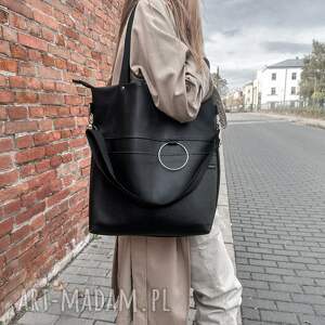 torebki torba city nosie m black ekoskóra minimalistyczna, prezent dla niej