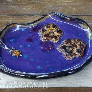 Prezent Ceramiczny c916) psie - łapki talerzyk