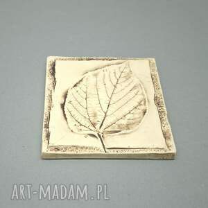 podkładka liść lipy, wnętrze, wzór prezent