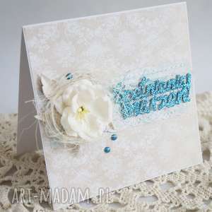 handmade scrapbooking kartki brokatowa prostota