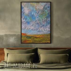 plakat A3 oddech chmur reprodukcja pasteli suchych grafika autorska, prezent