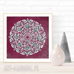 mandala 50x50cm, plakat sztuka, grafika, dom wnętrze