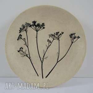 ceramika mały roślinny talerzyk dekoracyjny naturalne dodatki