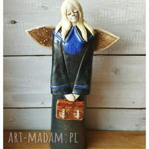 ręcznie wykonane ceramika anioł radca prawny