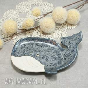 handmade ceramika mydelniczka wieloryb