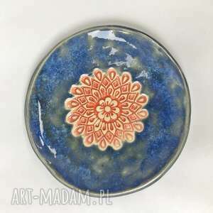 handmade ceramika ceramiczna mydelniczka/spodeczek "blue", rzemiosło, polskie