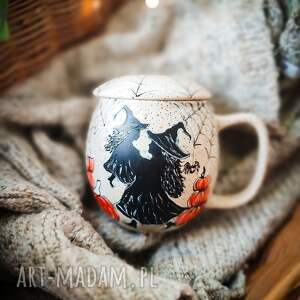 Kubek baryłka czarownica i dziecko, halloween, dla niej