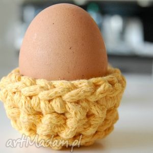 kieliszki / ocieplacze na jajka 4 szt sznurek, bawełniany, szydełko